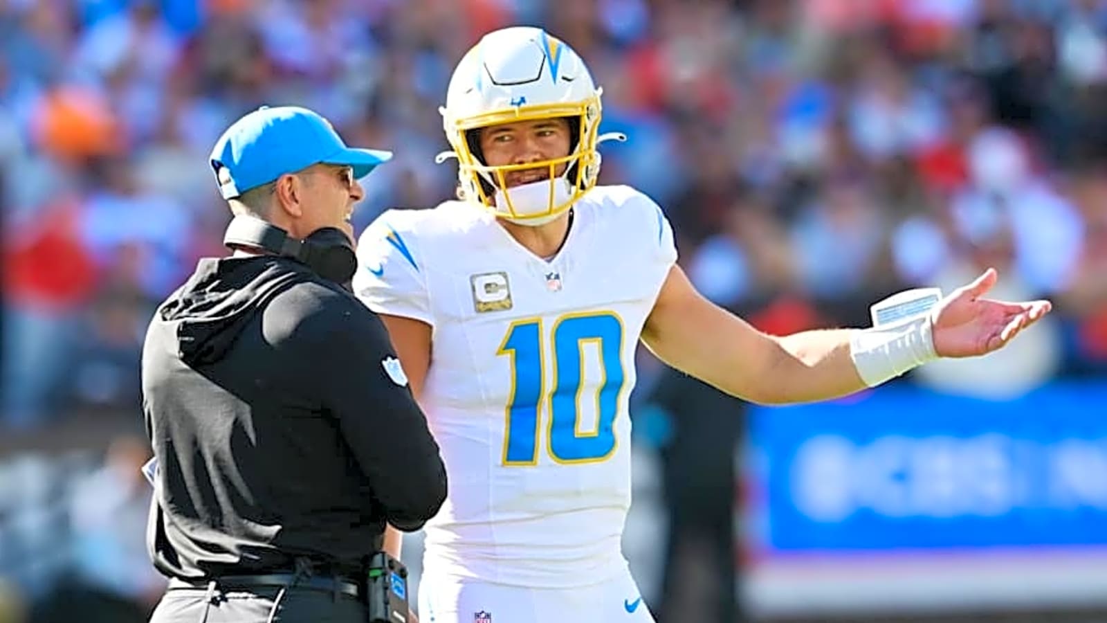 Chargers&#39; Jim Harbaugh, Justin Herbert earn debatable spot in head coach-QB rankings