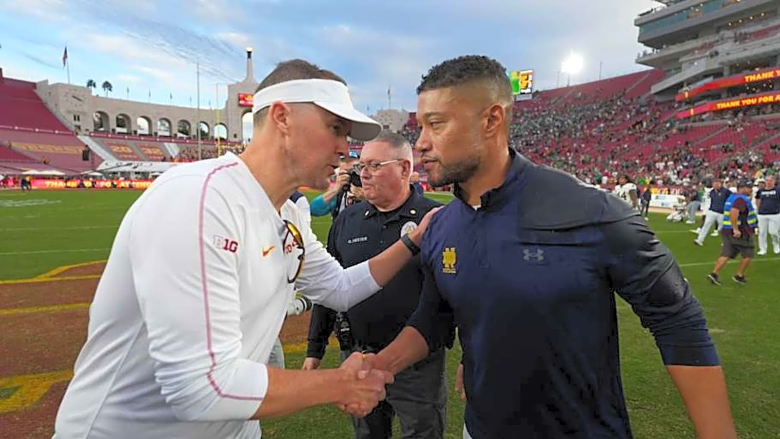 Notre Dame&#39;s Marcus Freeman Weighs In On Future of USC Trojans Rivalry