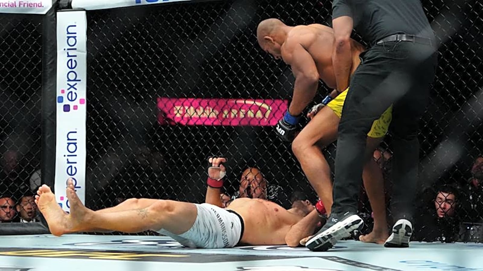 UFC 317 fighter lands hammerfist from hell on lifeless opponent