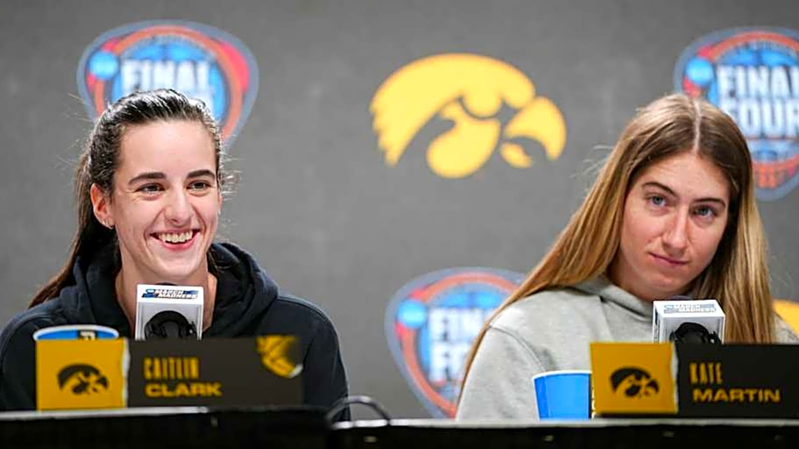 Caitlin Clark Sends Kate Martin Shot Swat Greeting Before Fever-Valkyries Game