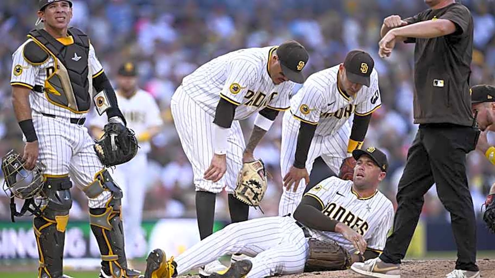 Padres&#39; Jason Adam Reacts to Season-Ending Injury