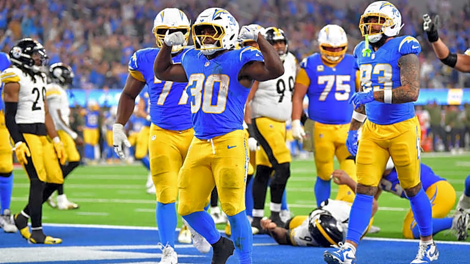 Chargers breakout star injured on a meaningless play