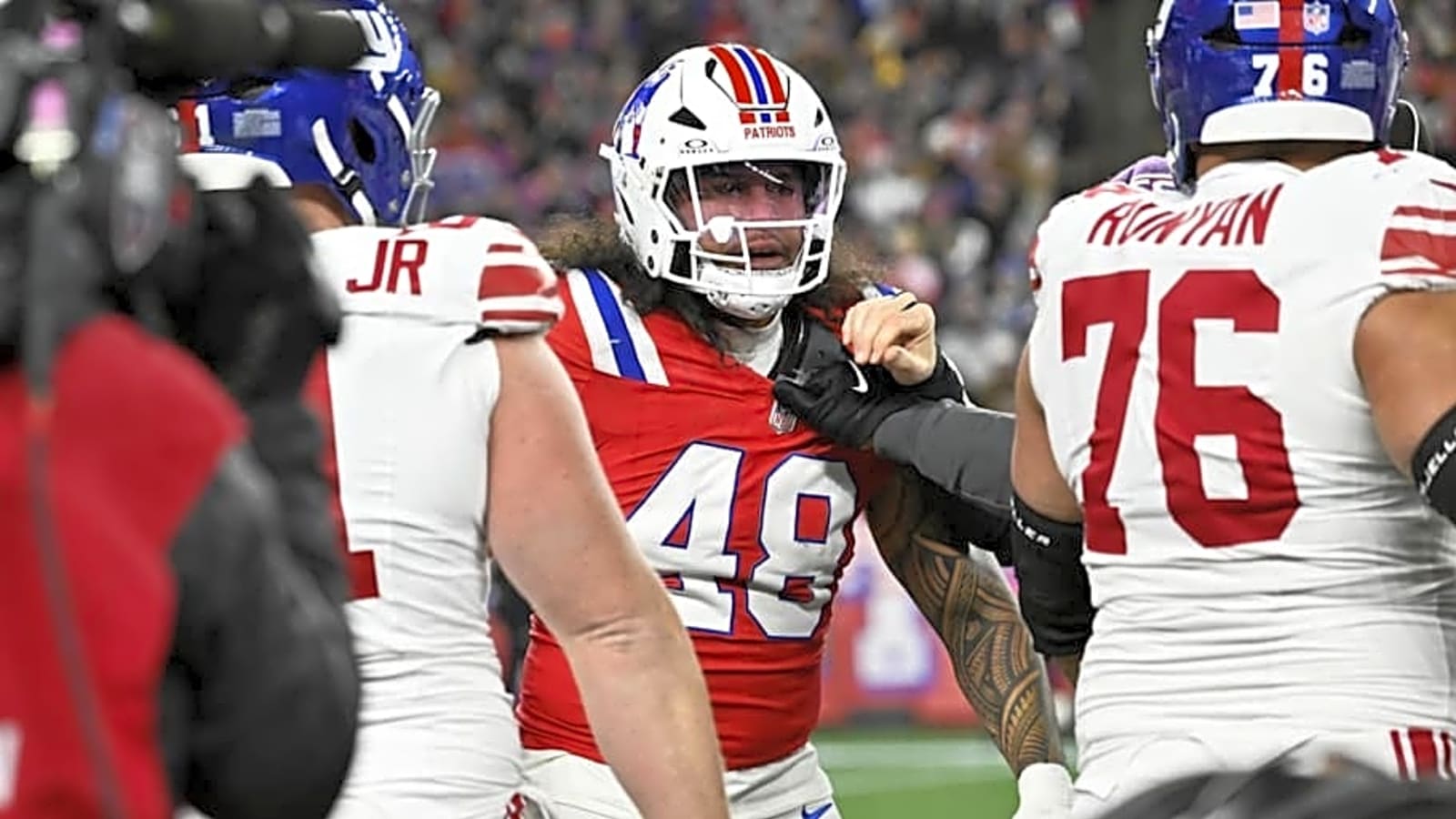 Patriots Explain Massive Hit, Fight vs. Giants