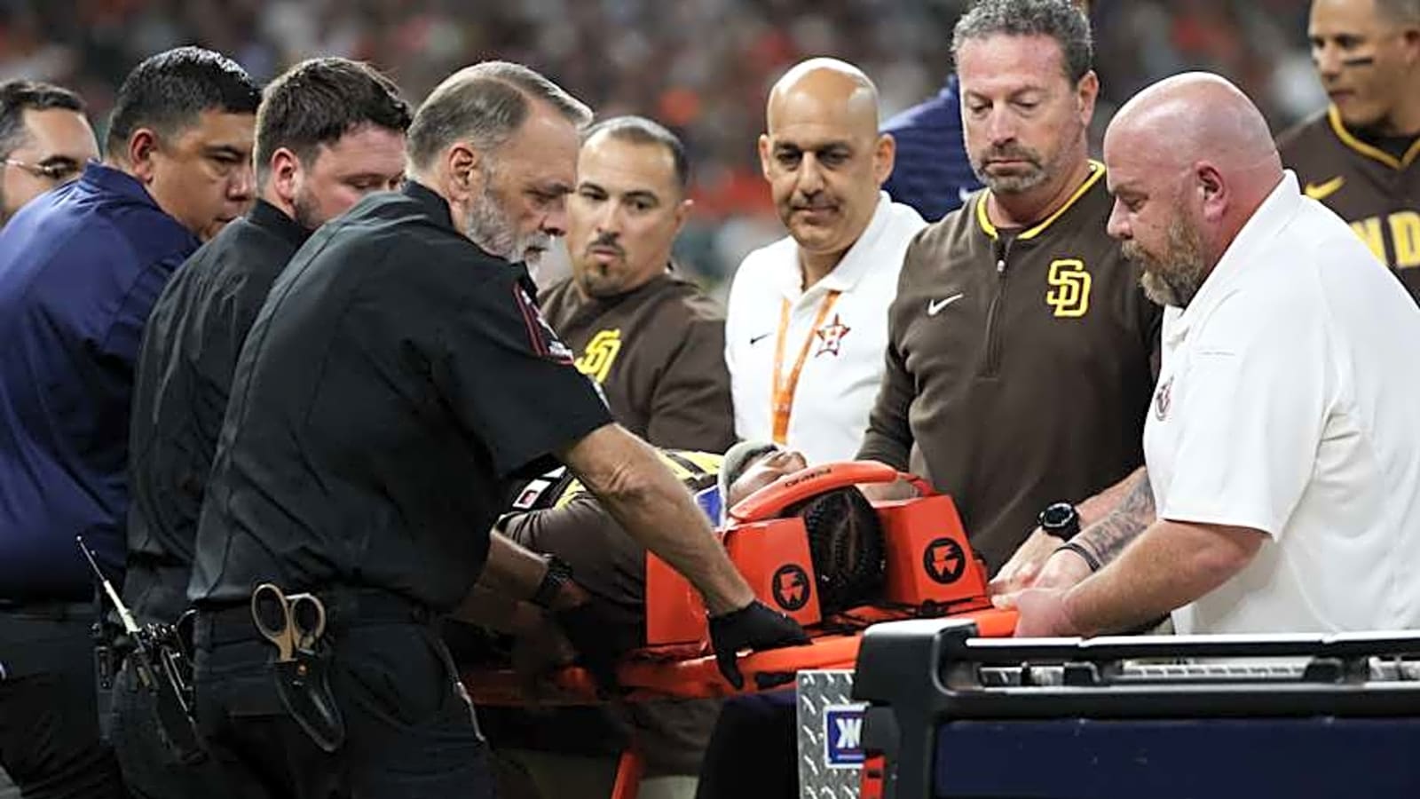San Diego Padres Star Carted off Field After Collision with Houston Astros Player