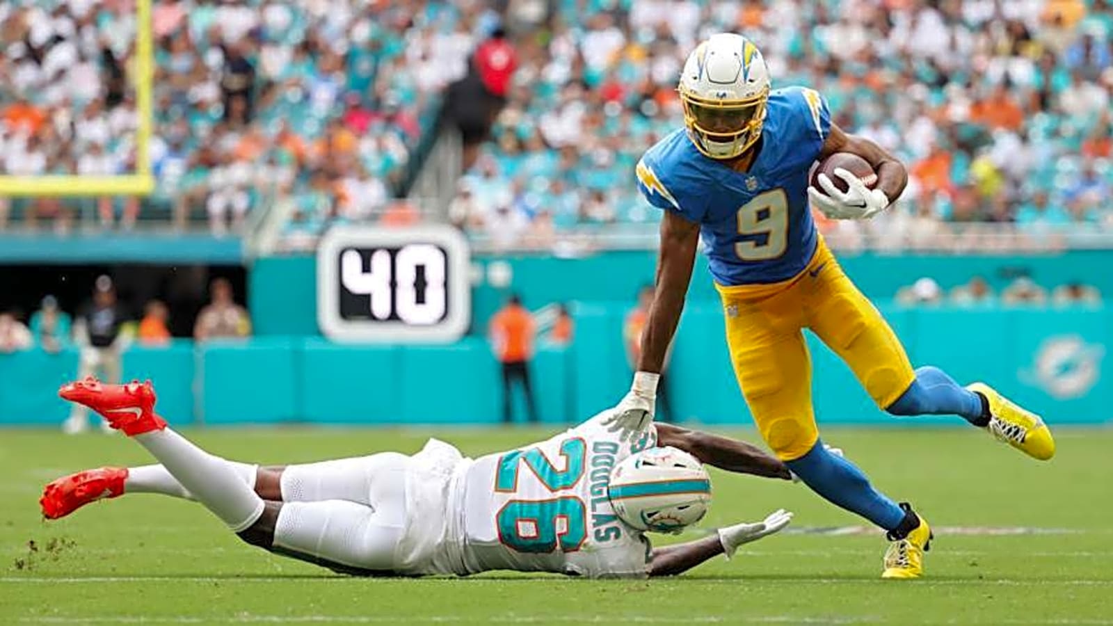 Chargers' Jim Harbaugh just made his stance on Tre' Harris crystal clear