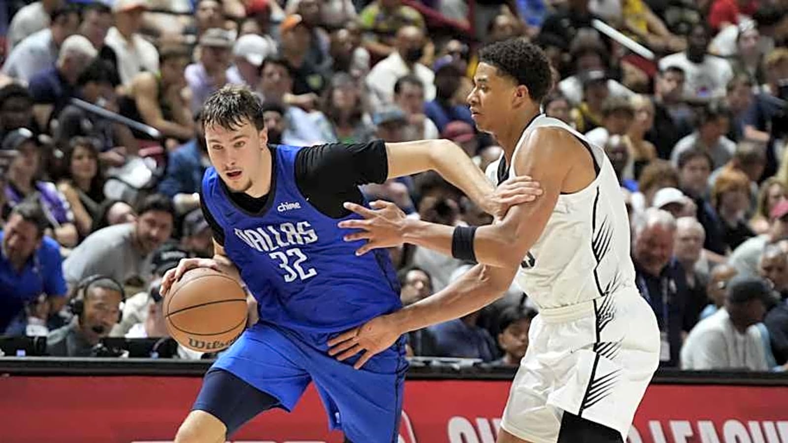 Spurs&#39; Dylan Harper chirps at Mavericks’ star Cooper Flagg after big play
