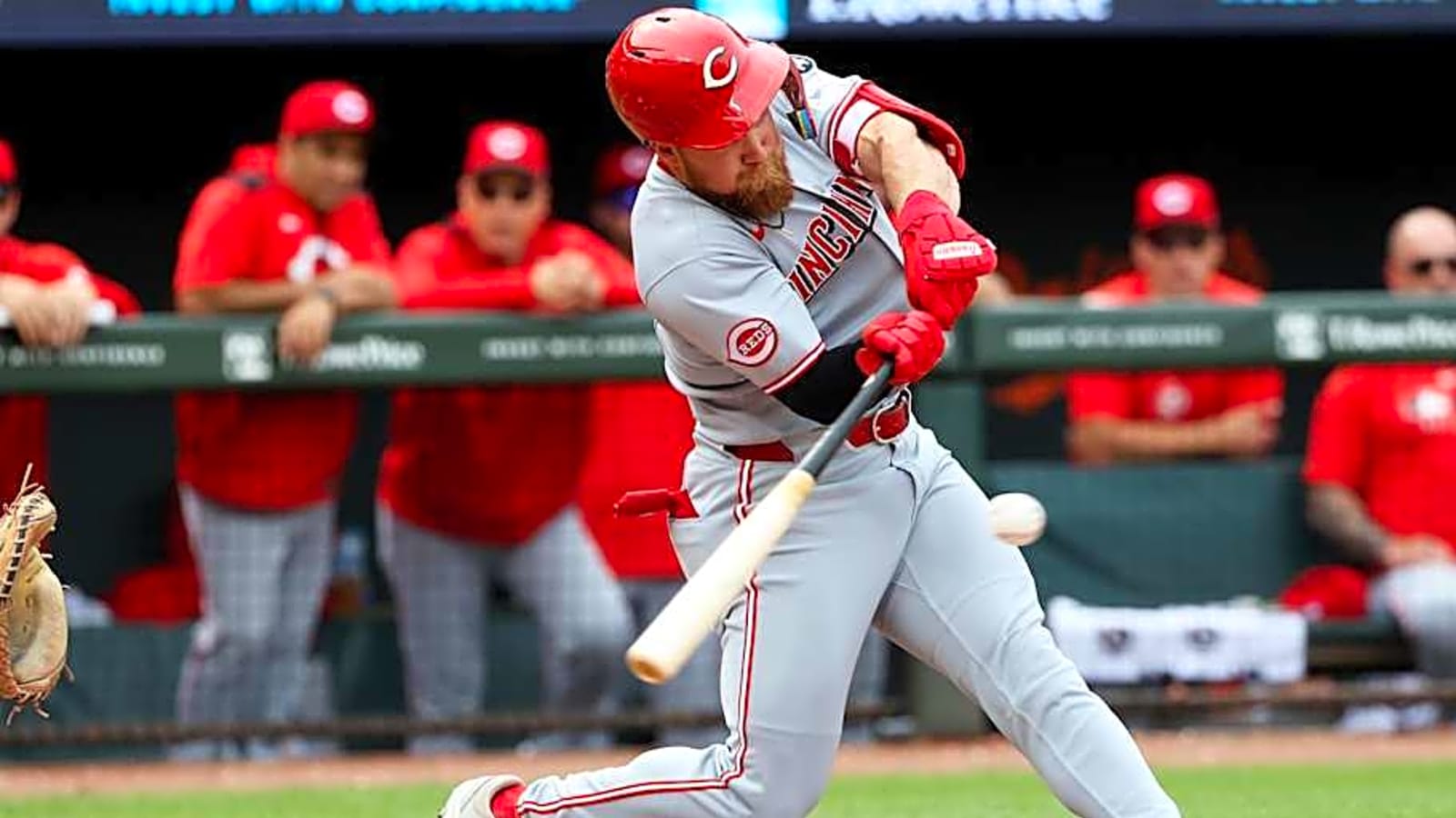 Reds Outfielder Leaves Game After Hit By Pitch