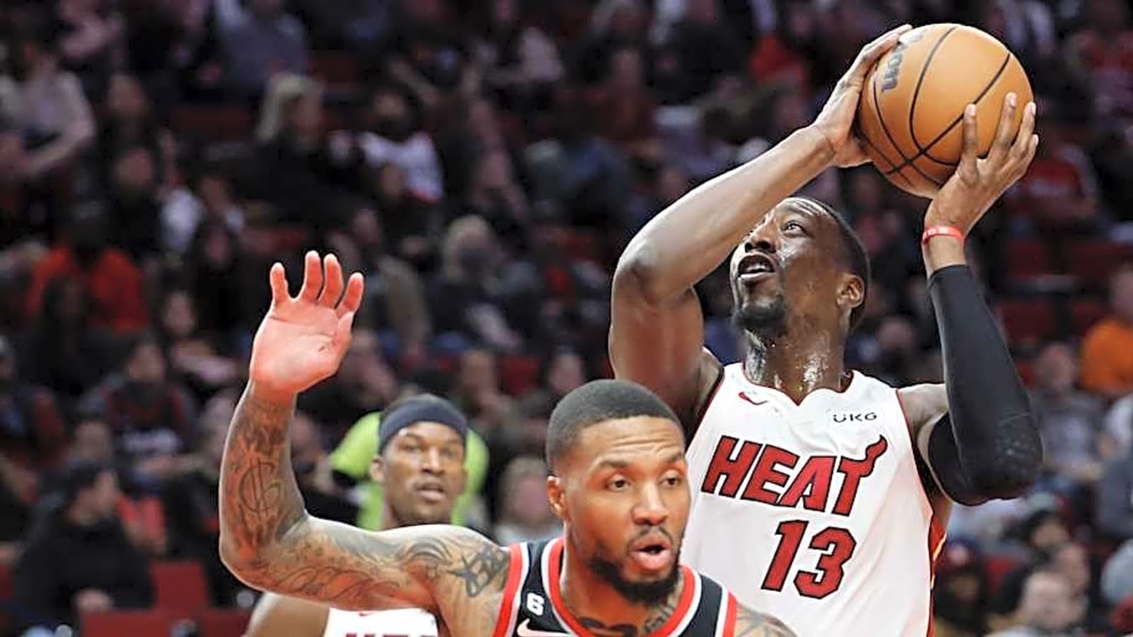 Blazers PG Damian Lillard Reacts to Bam Adebayo's 83-Point Game