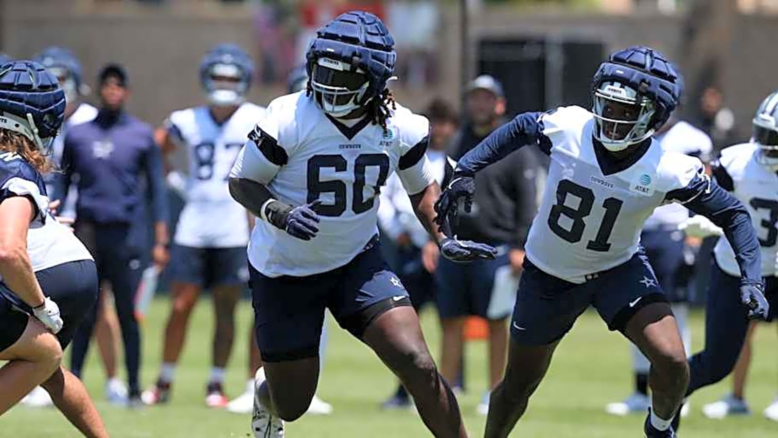 Cowboys&#39; Tyler Guyton works out at OL summit at UFC PI in Las Vegas