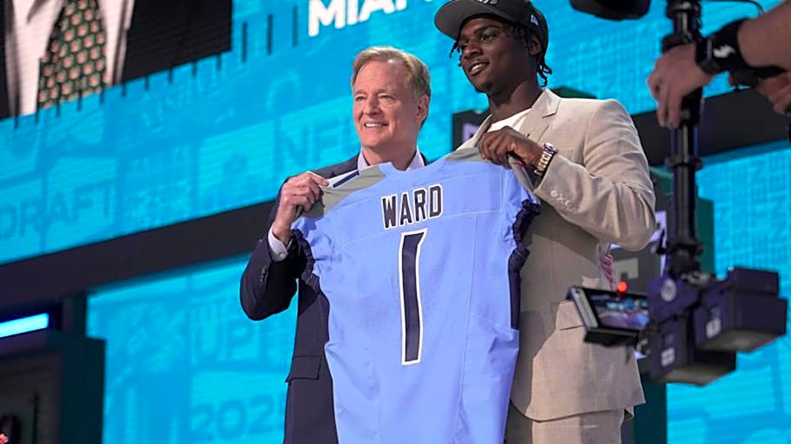 Cam Ward Gets Emotional After Titans Pick