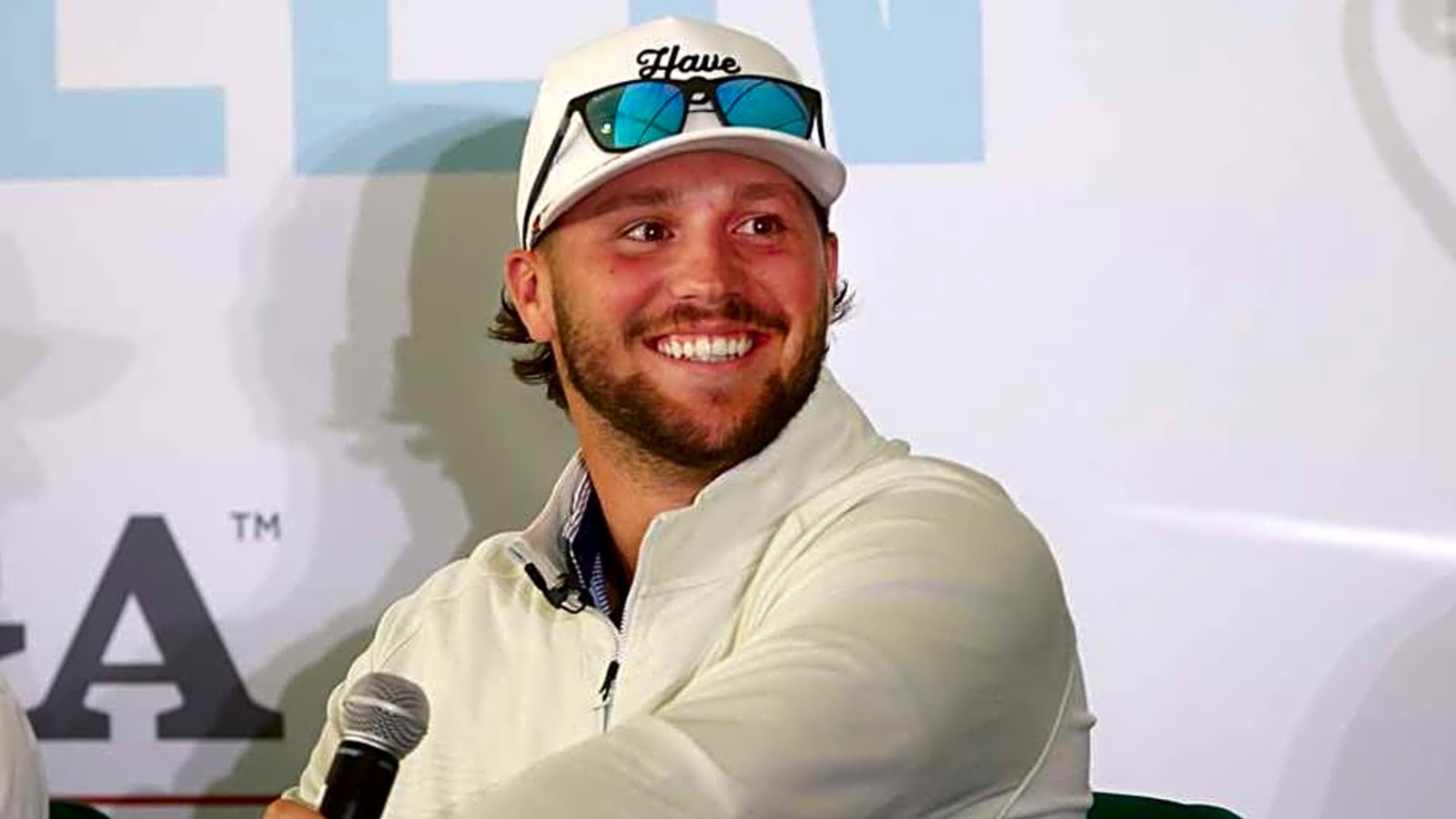 Josh Allen living the dream at Augusta National during Masters Tournament