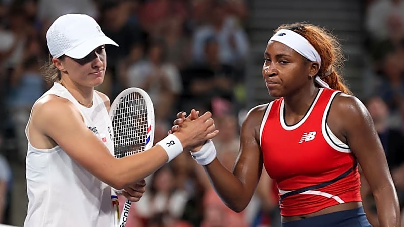 Iga Swiatek Gives Coco Gauff Frosty Handshake After Loss