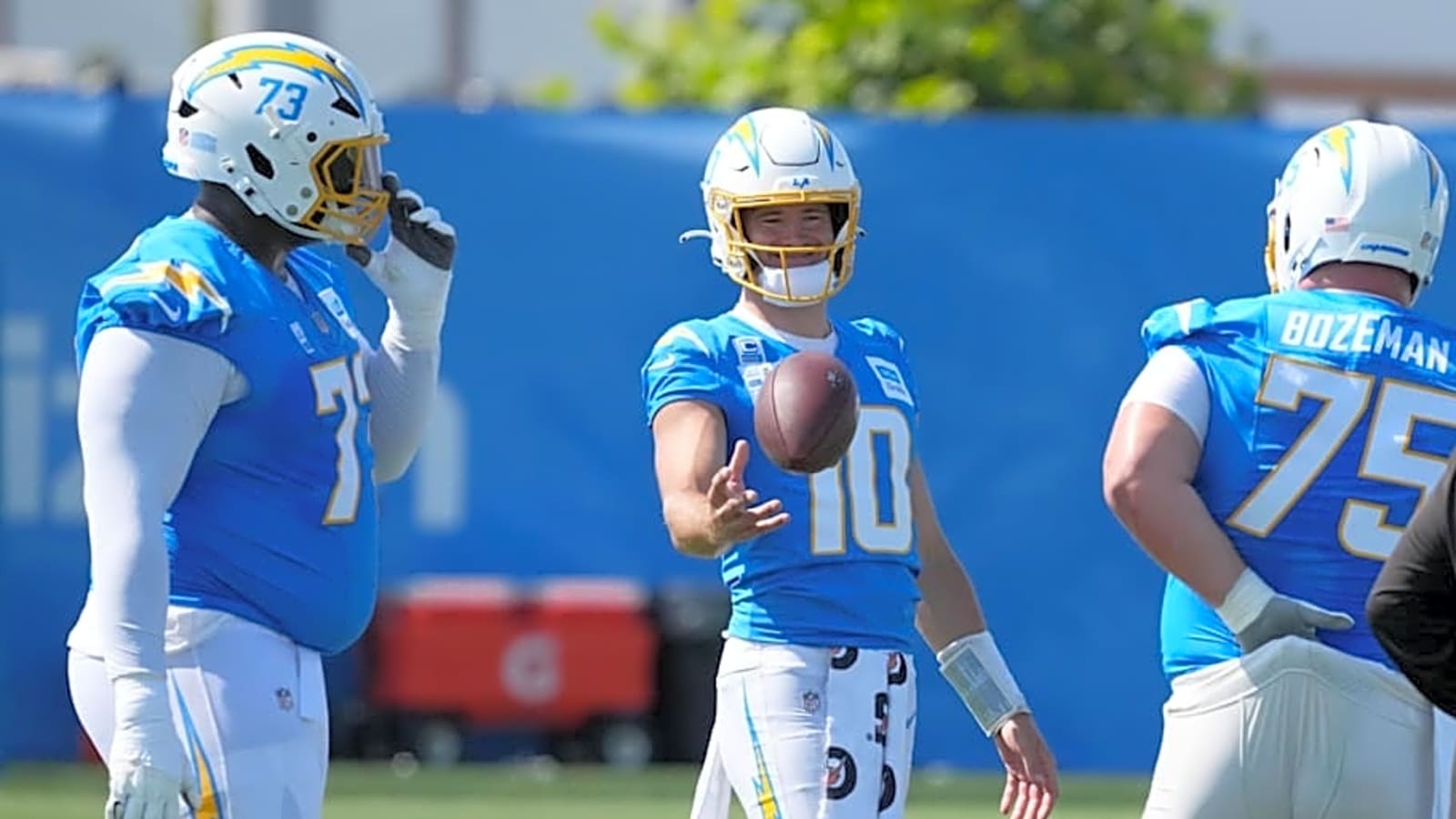 Chargers training camp reveals some surprising news along Justin Herbert&#39;s OL