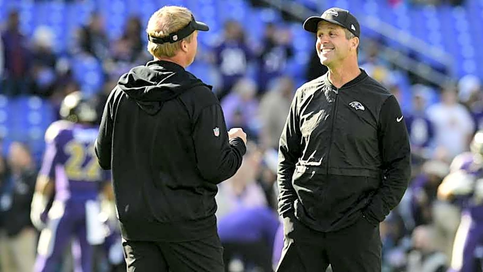 Super Bowl-Winning Coach Takes in Ravens Practice