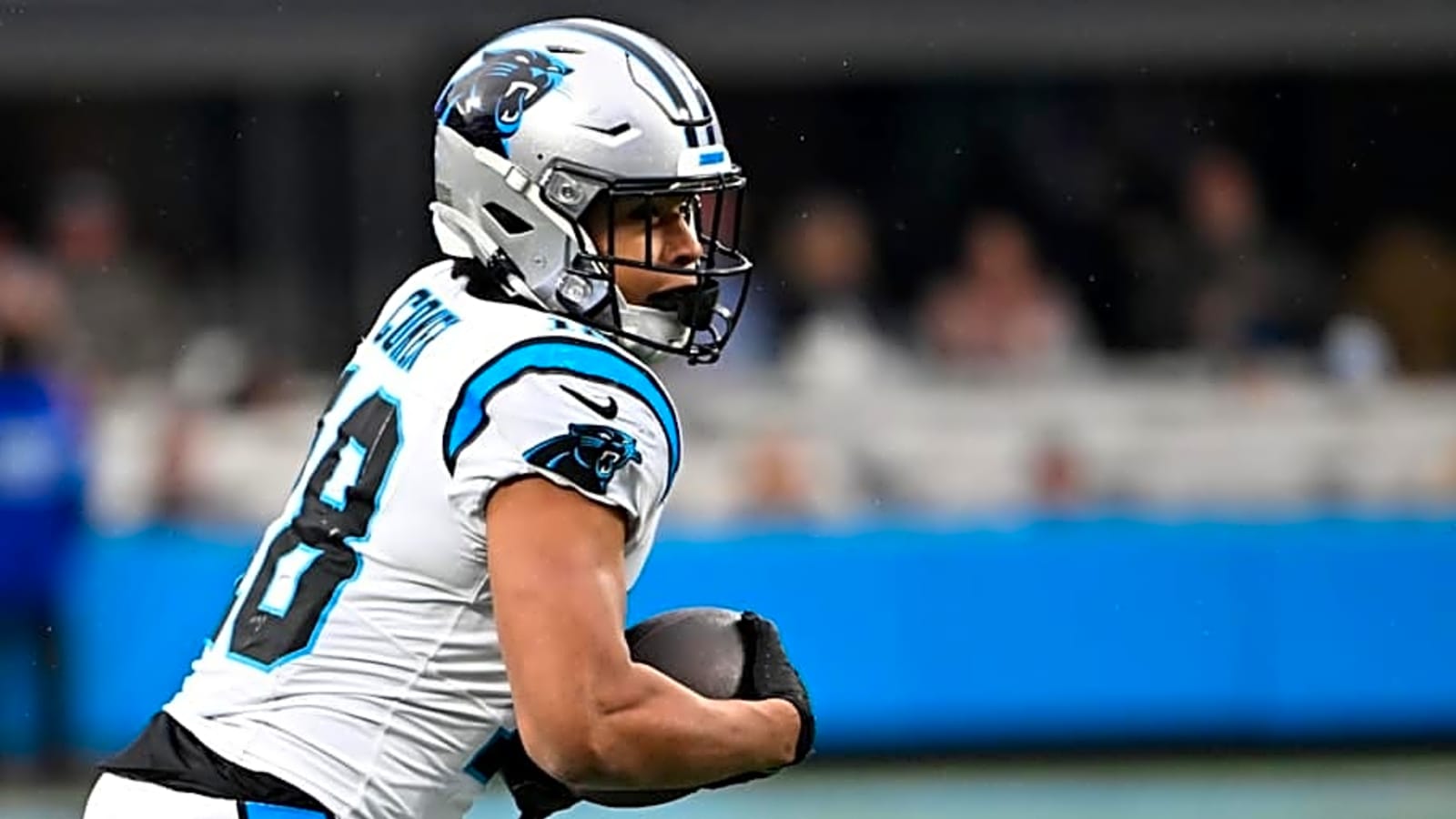 Panthers&#39; receiver Jalen Coker dealing with a soft tissue injury at start of OTAs