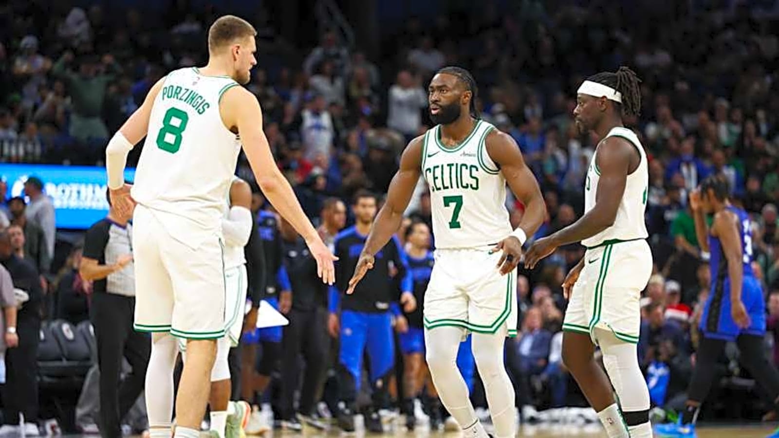 Celtics&#39; Kristaps Porzingis Reveals Injury Advice He Gave to Jaylen Brown