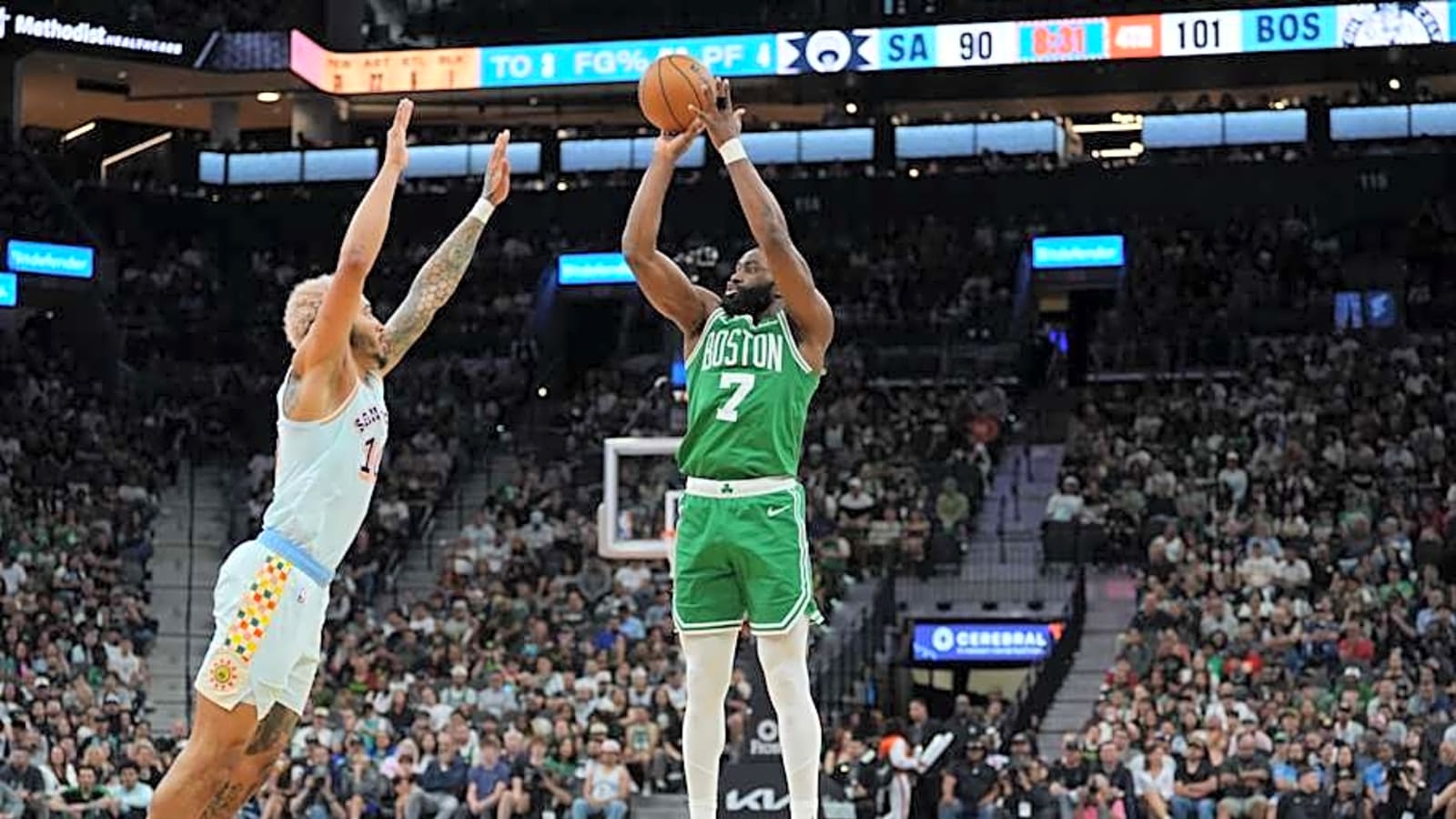 New Blockbuster Three-Team Trade Proposal Sends Jaylen Brown to San Antonio, Atlanta Adds Elite Shooter