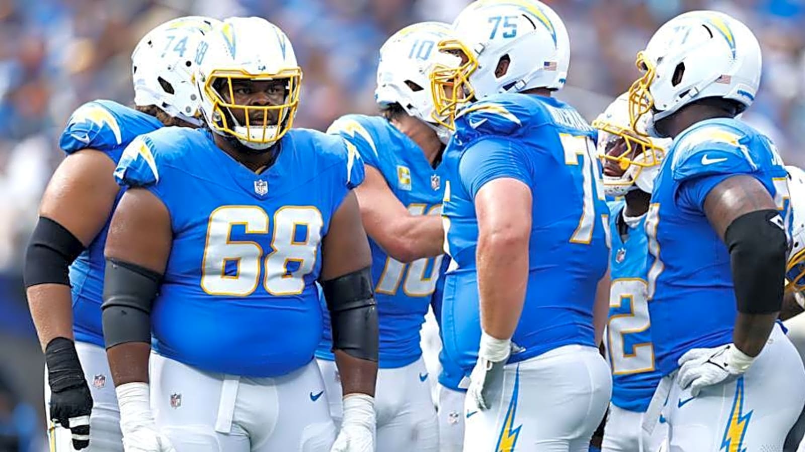 Chargers HC Jim Harbaugh leaves starting offensive line vs. Commanders a mystery