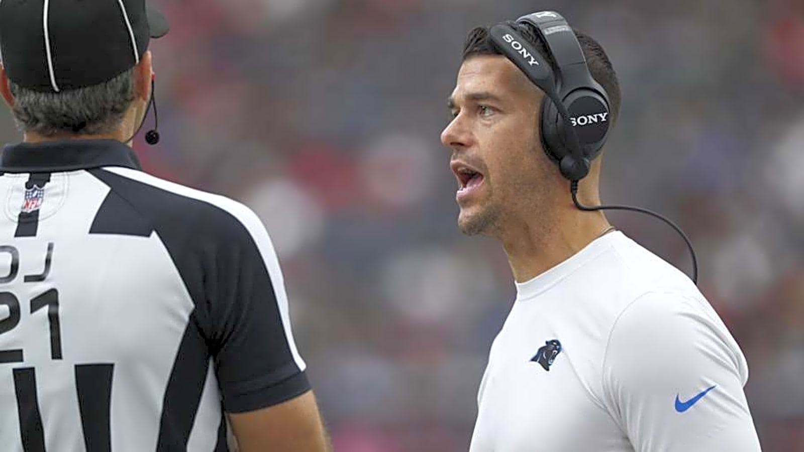 ESPN questions Panthers head coach Dave Canales pulling starters vs. Texans