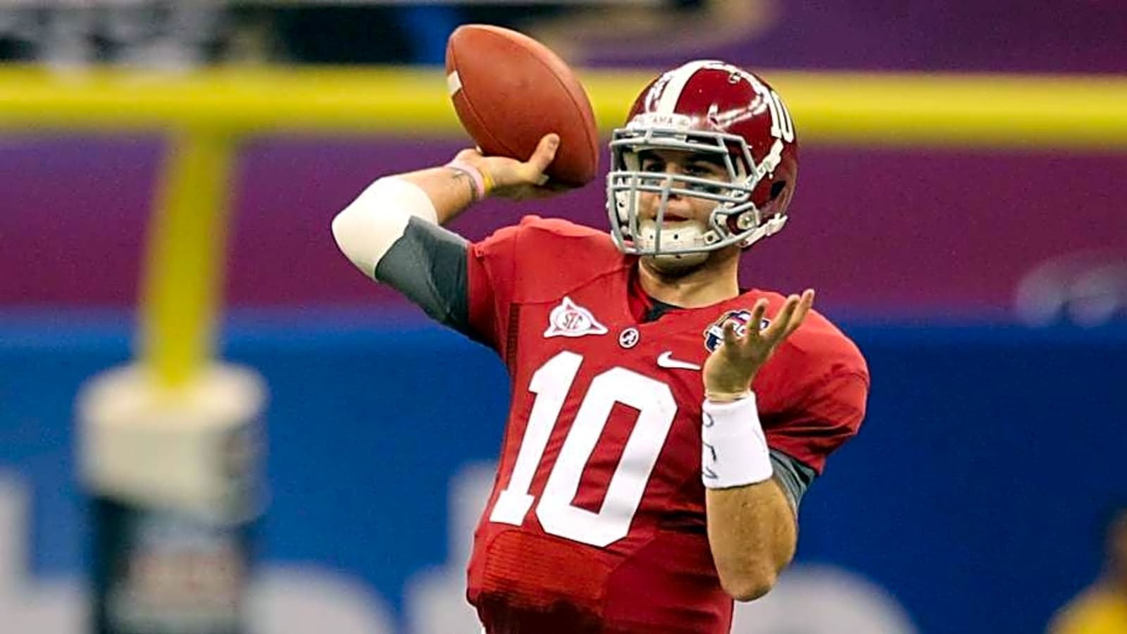 Ex-Tide great AJ McCarron rips Thomas Castellanos for Alabama trash talk before FSU game