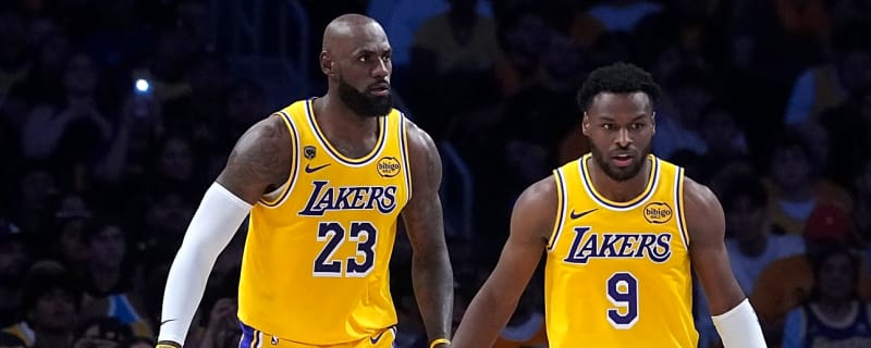 LeBron James gets emotional about playing with son Bronny