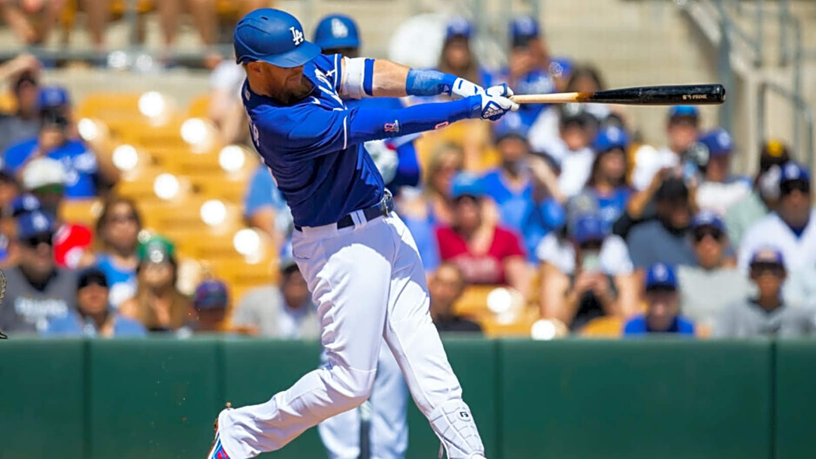 Justin Turner Celebrates New Blue Dodgers Jersey