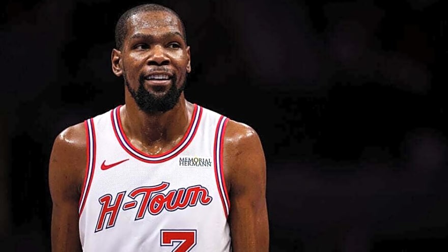 Kevin Durant posts season-high 12 assists as Rockets beat Jazz 125-105 to take third seed