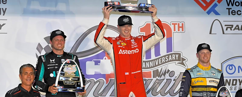 Racing wounded, Josef Newgarden wins IndyCar race at Gateway