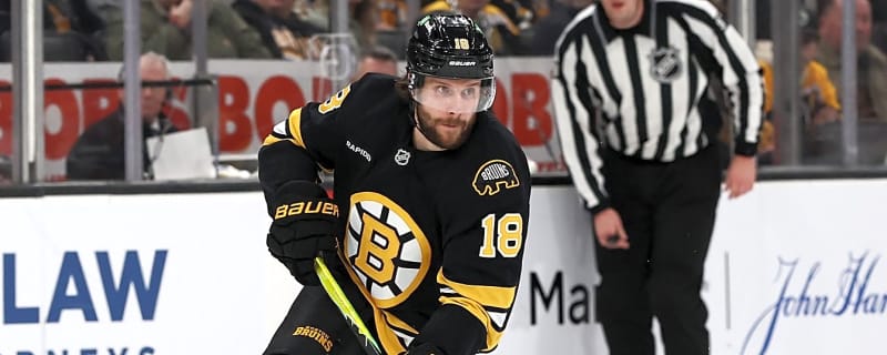 Bruins' Pavel Zacha leaves game with upper-body injury