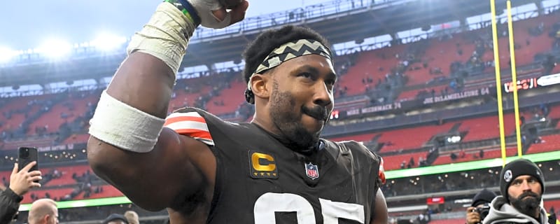 NFL prospects give Browns star Myles Garrett his flowers