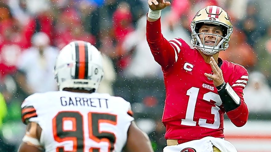 49ers coach reacts to Rams' blockbuster trade for Myles Garrett