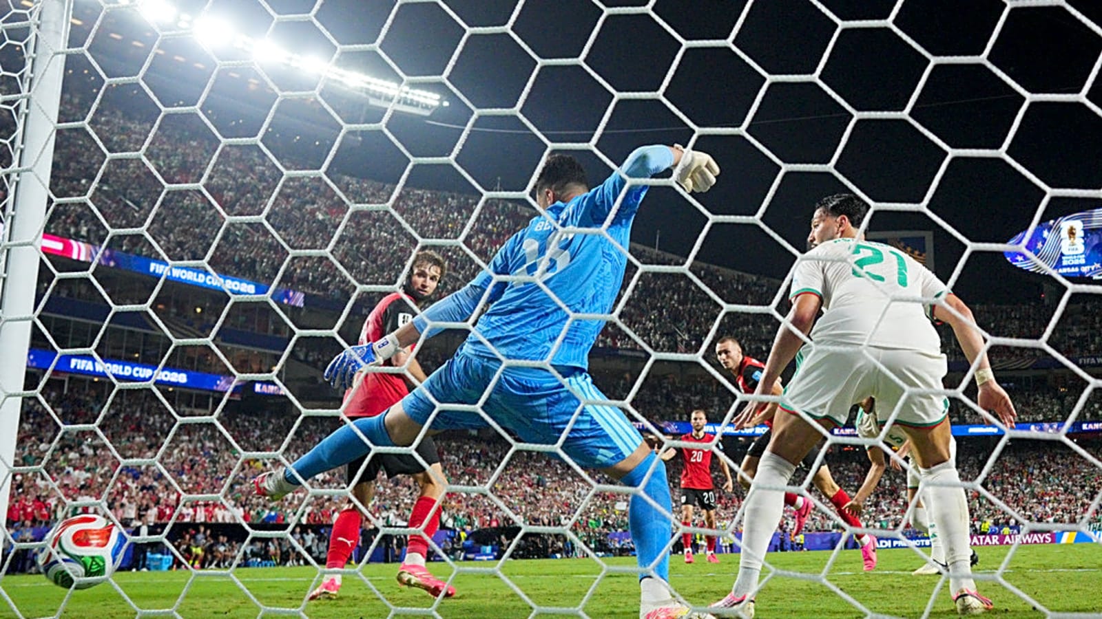 Watch: Stoppage-time chaos erupts between Algeria, Austria