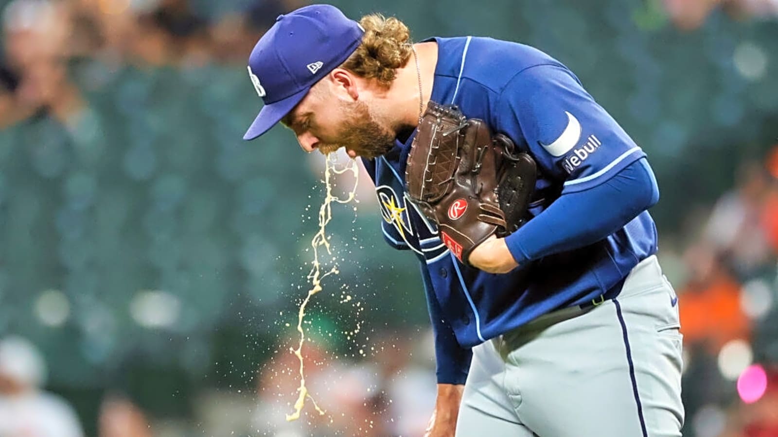 Nasty Scene As Tampa Bay Rays Pitcher Pukes All Over The Mound In The Middle Of The Game 