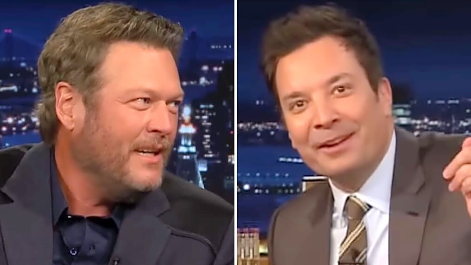 Blake Shelton Takes ‘Cheap Shot’ at Jimmy Fallon During Interview