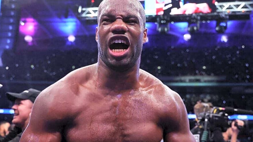 Daniel Dubois scored three knockdowns in 48 seconds to claim his first belt
