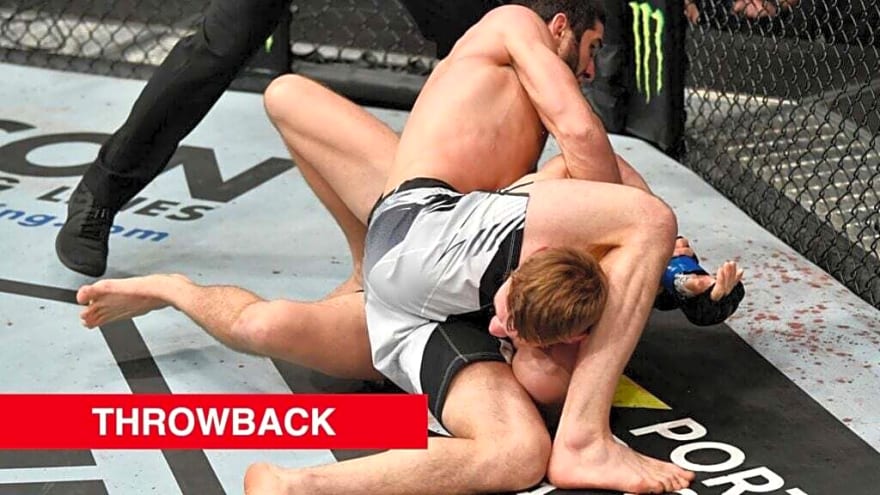 Islam Makhachev left rival begging for the referee to stop the fight after locking in nasty submission during UFC rise