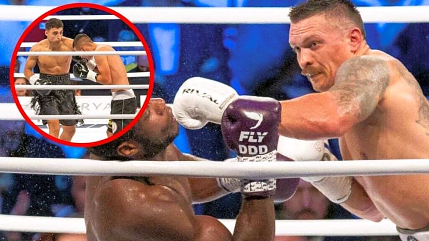 Oleksandr Usyk vs Daniel Dubois 1 saw boxing legend’s son KO embarrassingly bad opponent