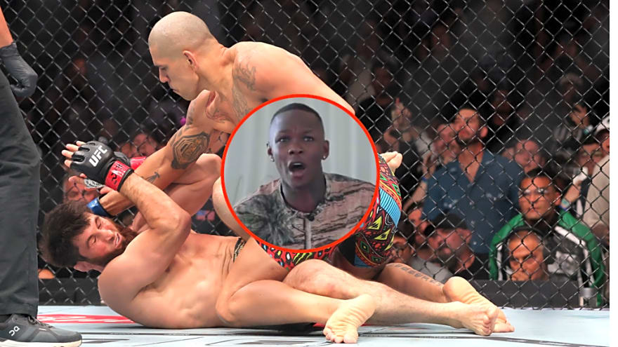 ‘He’s on!’ Watch Israel Adesanya’s ecstatic reaction to Alex Pereira’s latest UFC knockout