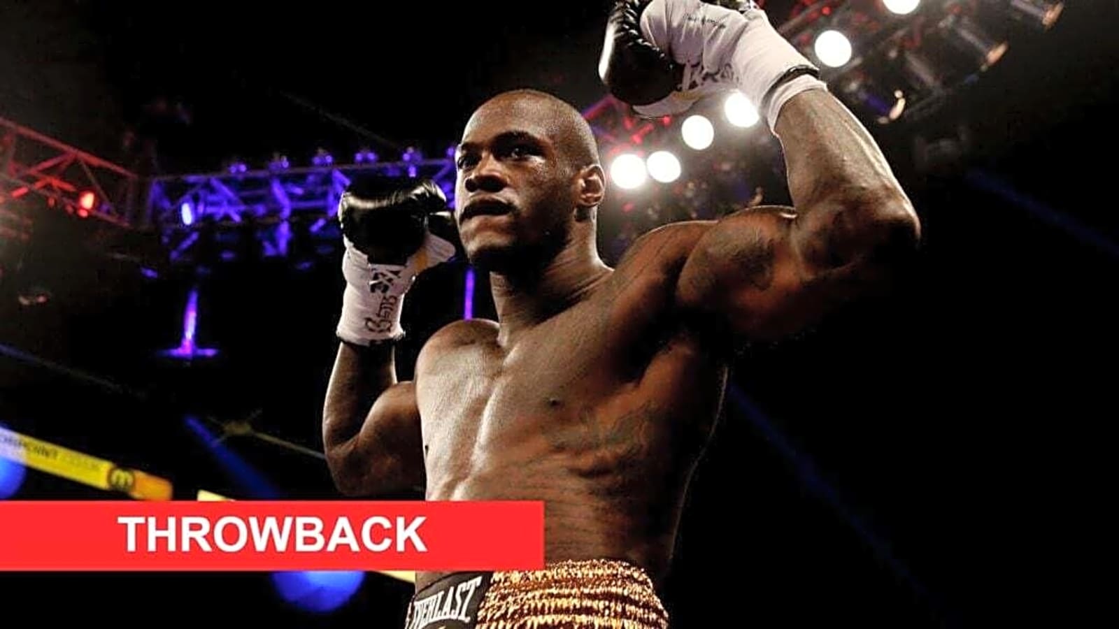 Deontay Wilder left a rival slumped unconscious on the ropes in a brutal finish years before he became champion
