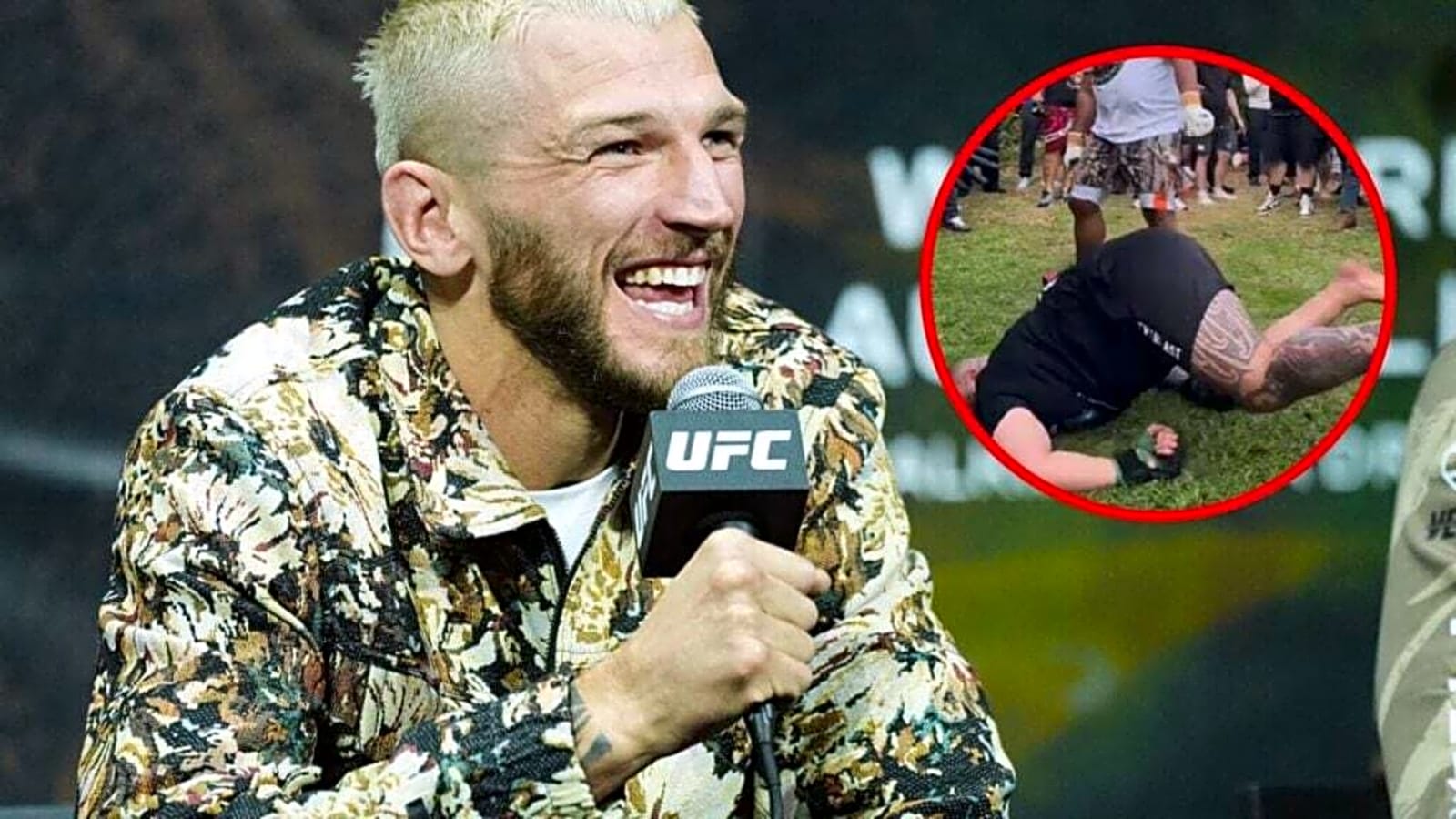 UFC fighter’s controversial backyard boxing event produces faceplant knockout
