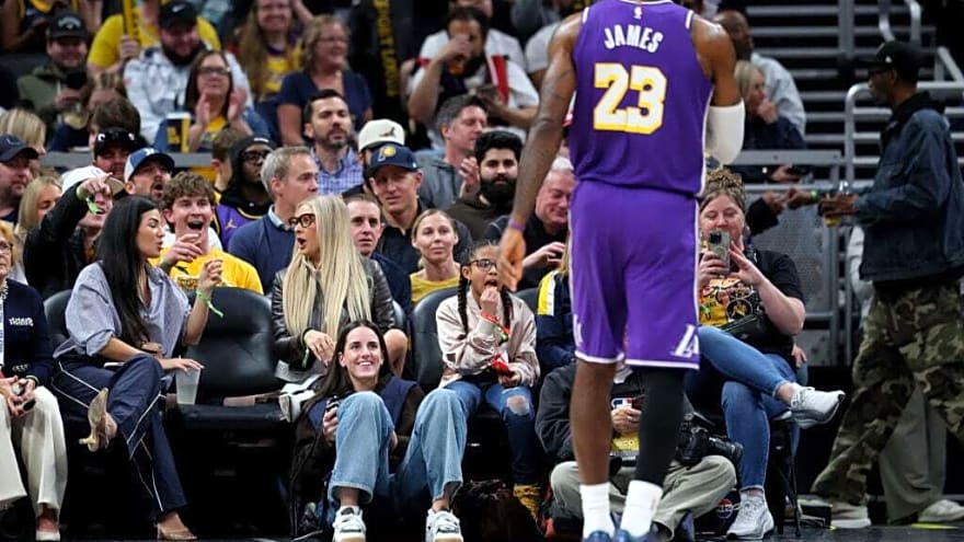 How LeBron James reacted to Caitlin Clark smiling while taking his photograph
