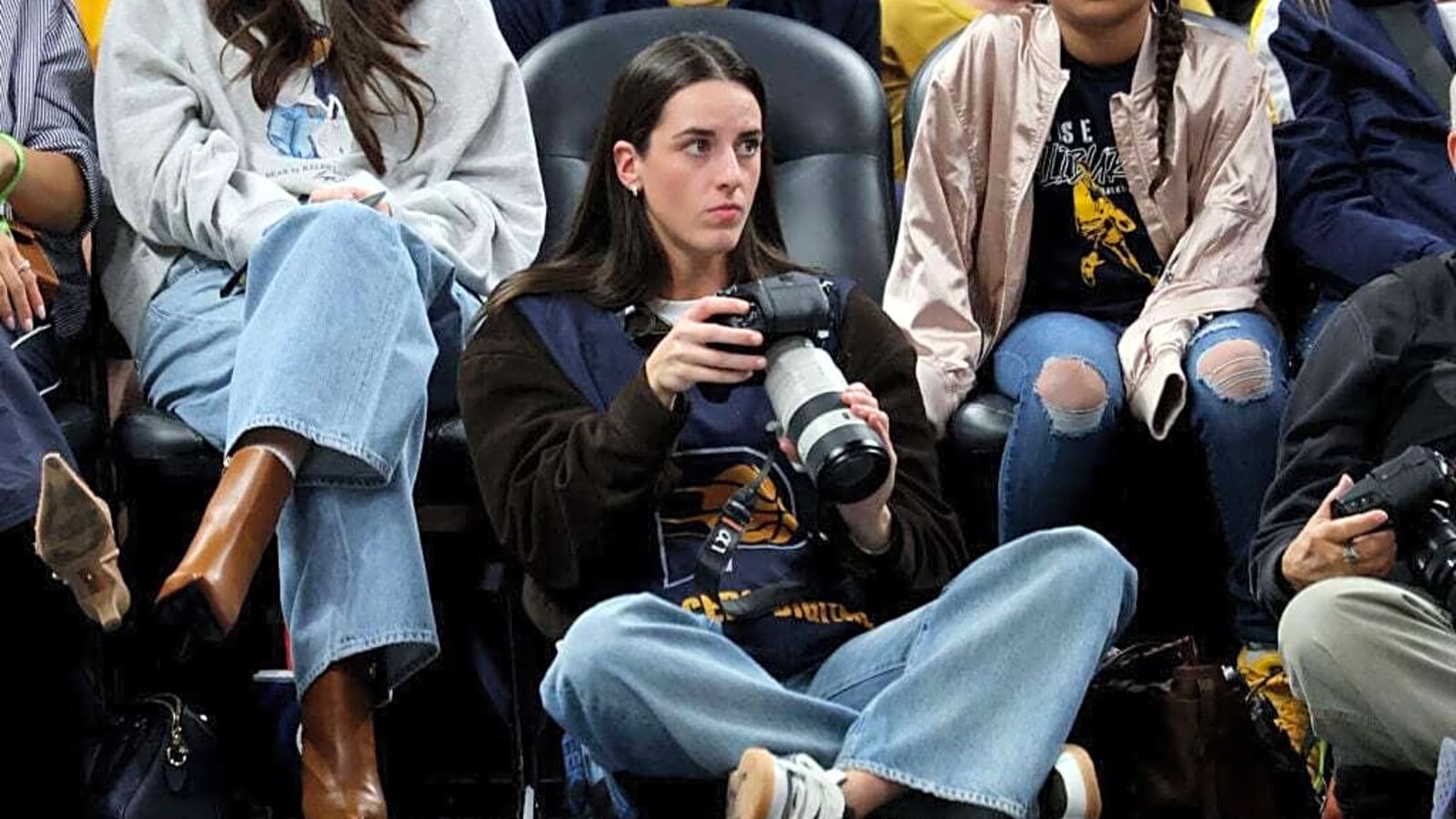 Skip Bayless sounds off on Caitlin Clark turning into a photographer during Lakers vs. Pacers clash