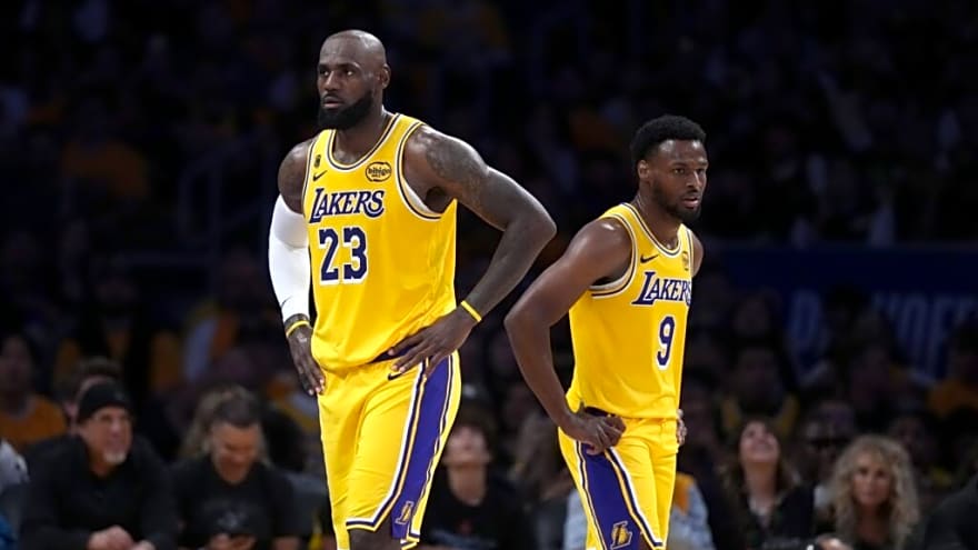 LeBron James Speaks on Playing in the Playoffs With Son Bronny James