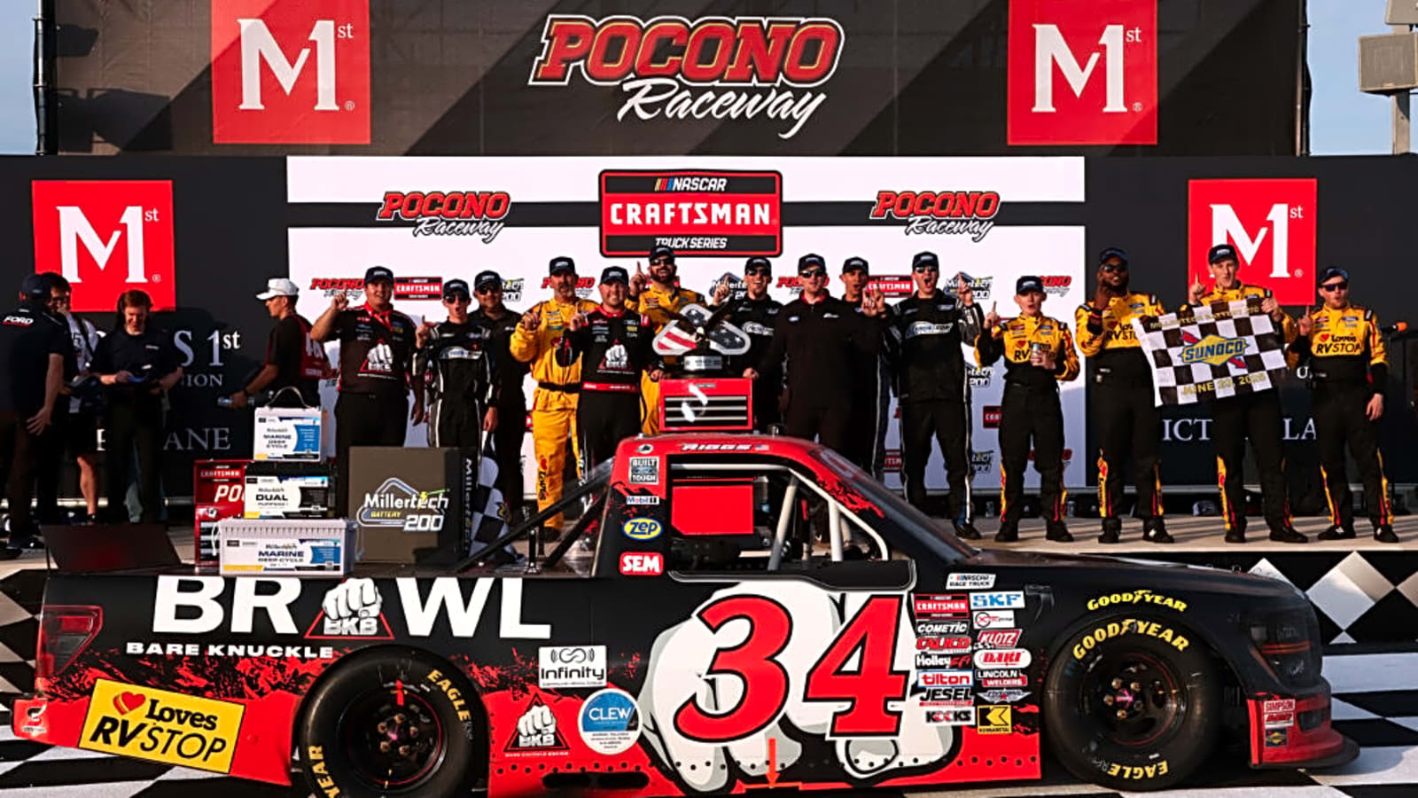 Layne Riggs Takes Advantage of Mistakes to Win Truck Series Race at Pocono