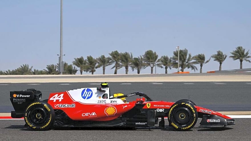 Lewis Hamilton runs into early Ferrari issue after Bahrain testing spin