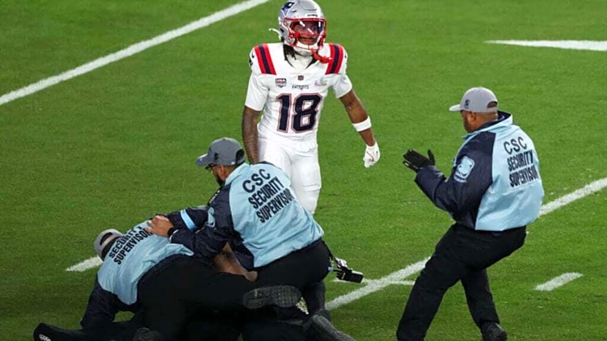 Patriots’ Kyle Williams almost took down fan who ran onto the Super Bowl field