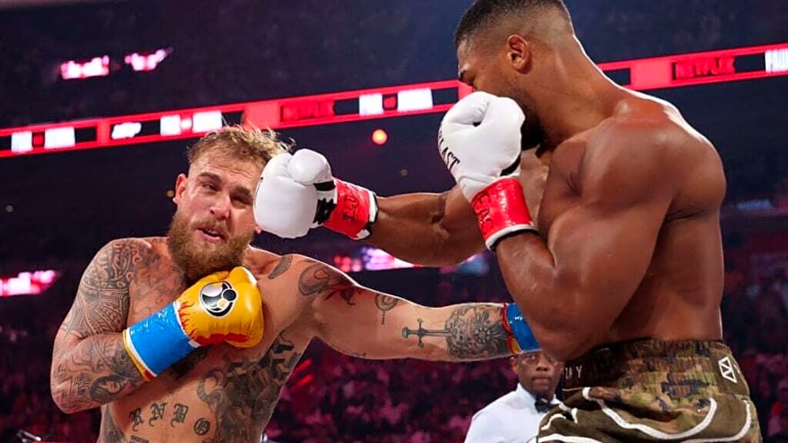 Jake Paul vs Anthony Joshua result: Two-time heavyweight champ gets KO after struggling in farcical fight