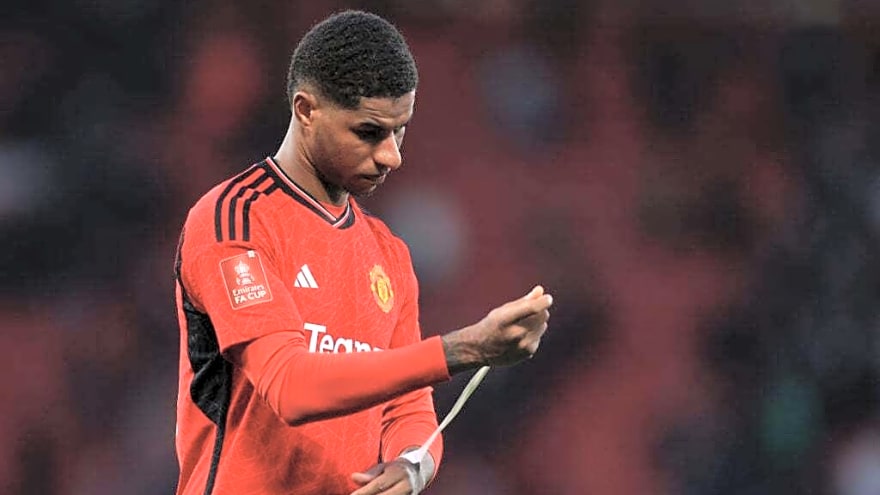 Marcus Rashford reacts to Ruben Amorim’s decision to keep him out of Man United’s plans