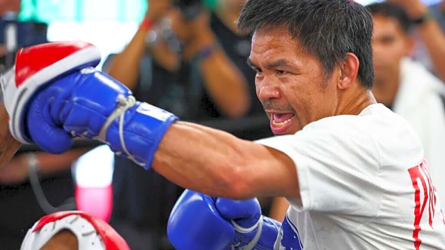 ‘Crazy’… New Manny Pacquiao training footage leaves fans impressed ahead of world title comeback