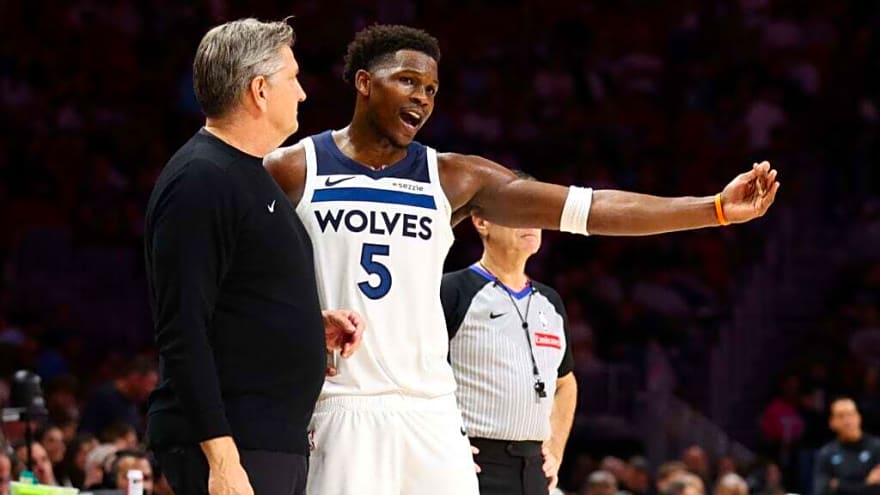 Mike Conley reveals he calms Anthony Edwards down when Timberwolves coach starts criticizing him